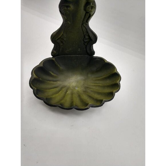 Vintage Decorative Cast Iron Wall-Mounted Spoon Rest With Fleur-De-Lis & Embosse - Picture 3 of 6